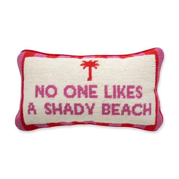 Furbish Studio - Needlepoint Pillow - "Shady Beach"