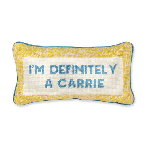 Furbish Studio - Needlepoint Pillow - "Carrie Bradshaw"
