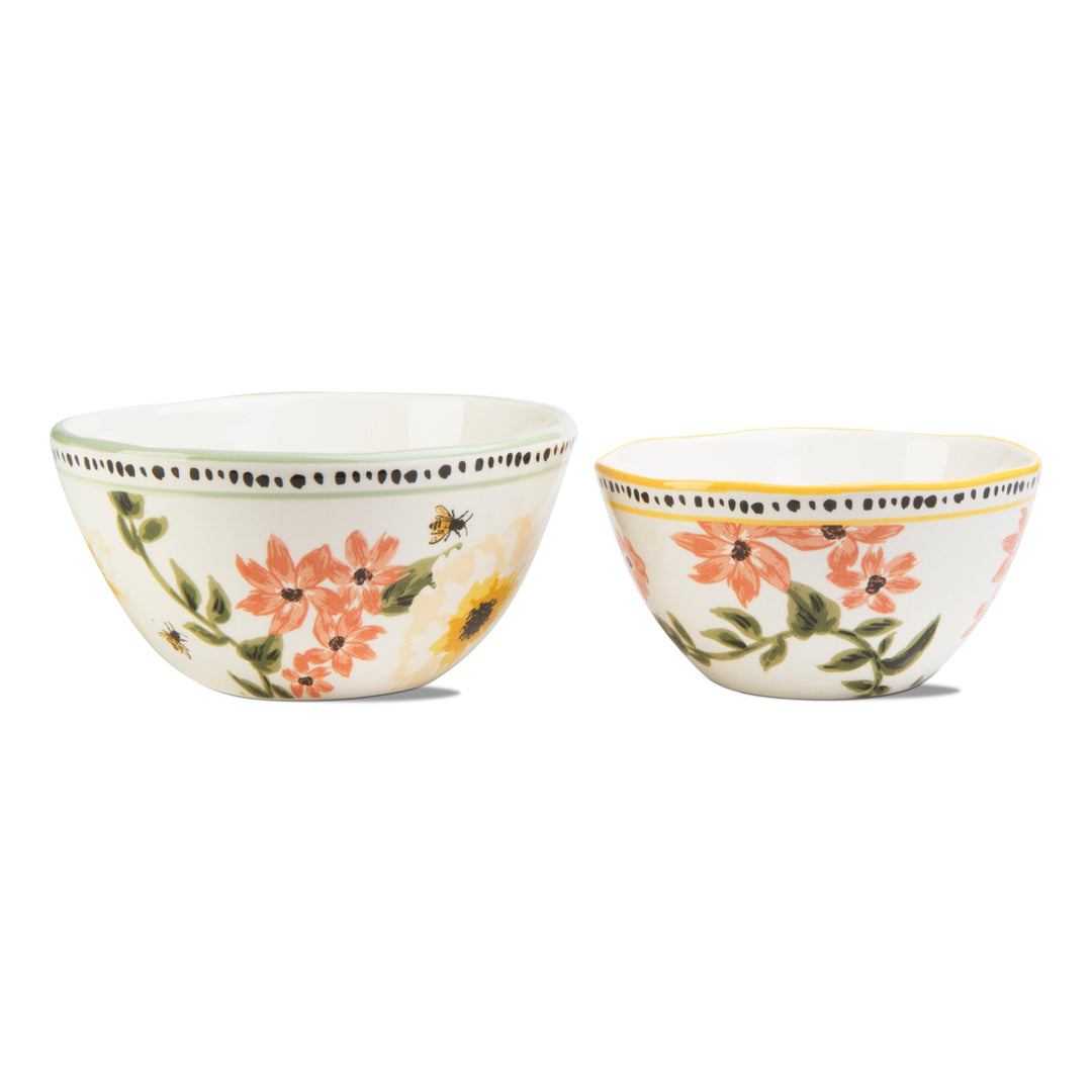 Bee Floral Ceramic Bowl - Assorted