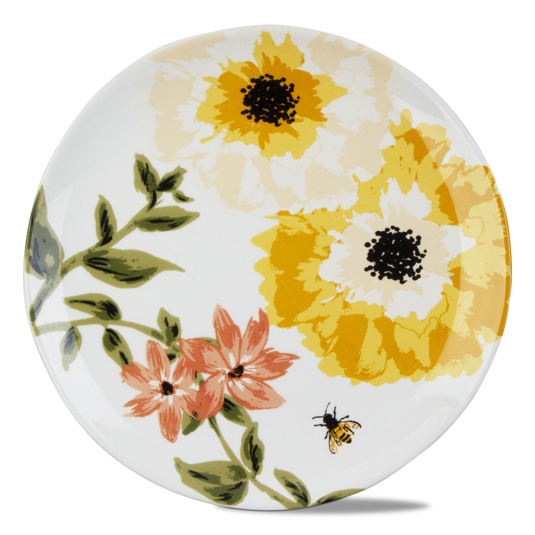 Bee and Floral Round Platter