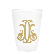 Monogrammed Frosted Cups