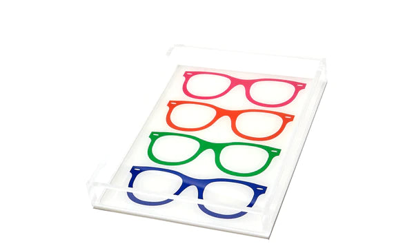 Tara Wilson - Multicolored Glasses Acrylic Tray