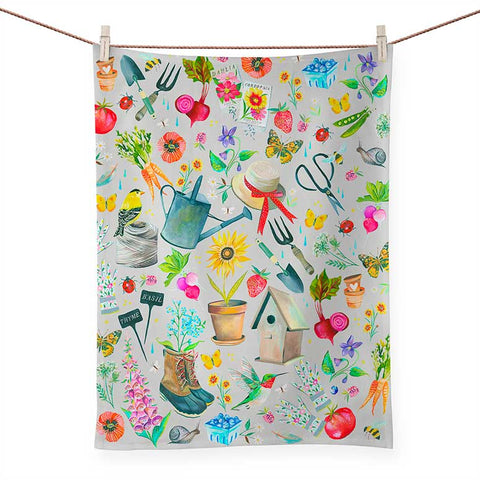 Spring Gardening Tea Towel