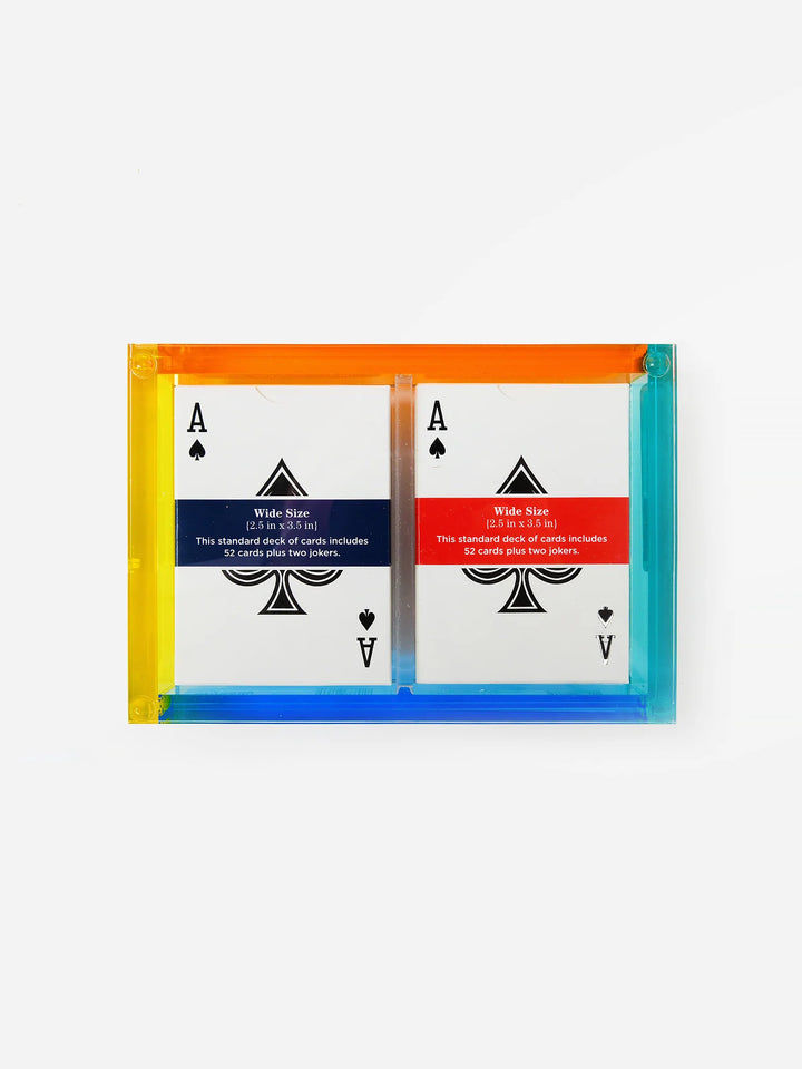 Lucite Card Holder Box Multicolor