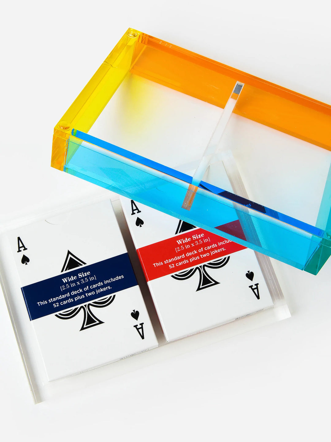Lucite Card Holder Box Multicolor