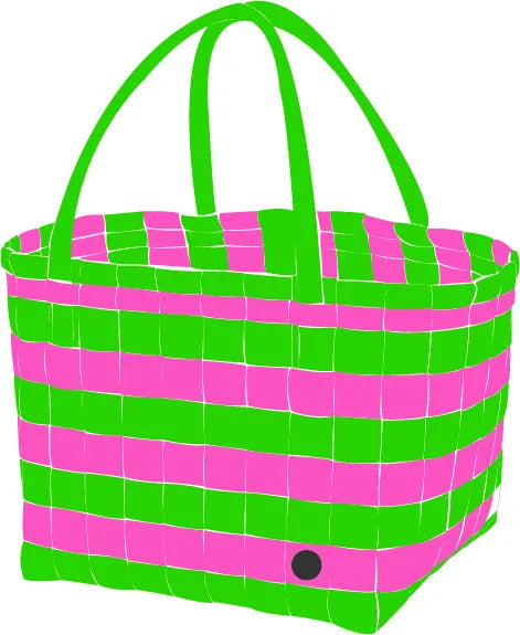 Handed By - Paris Brights Just Green/Pink Recycled Tote