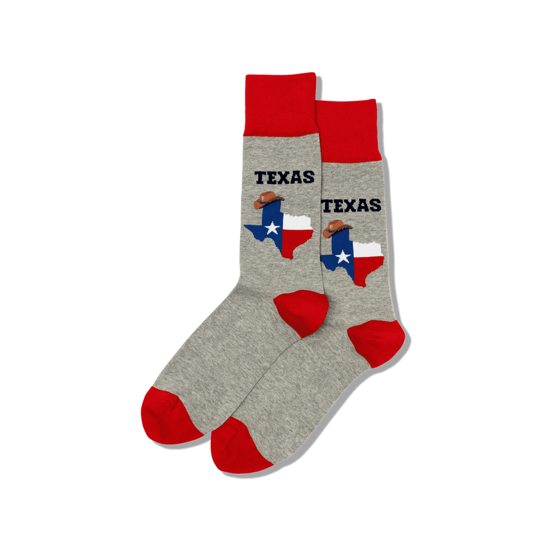 Men's Texas Crew Socks - Sweatshirt Gray