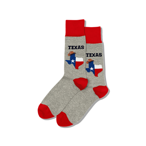 Men's Texas Crew Socks - Sweatshirt Gray