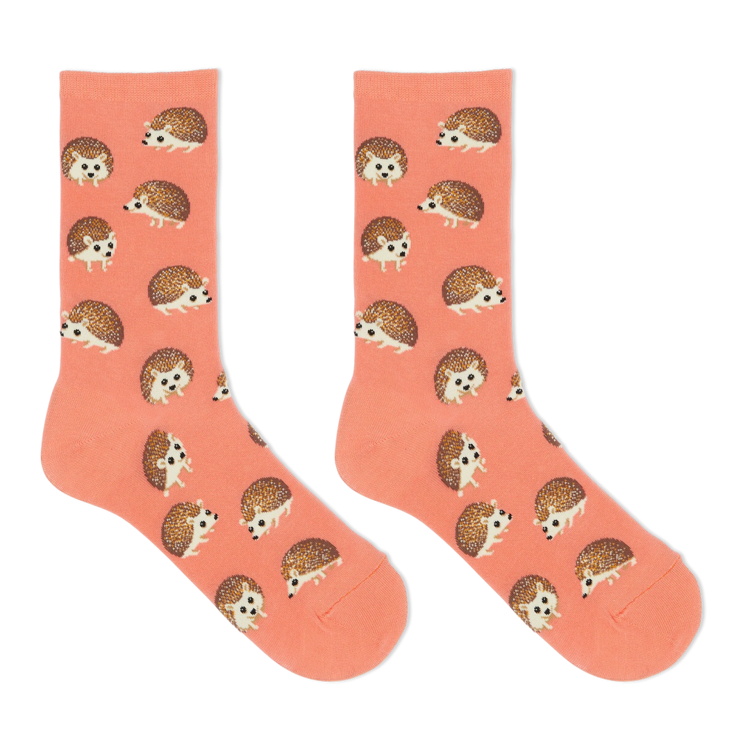 Hot Sox - Women's Crew Socks - Hedgehog