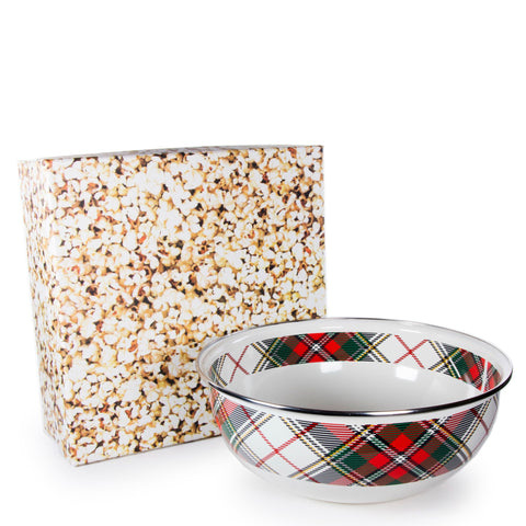 Highland Plaid Popcorn Bowl with Gift Box
