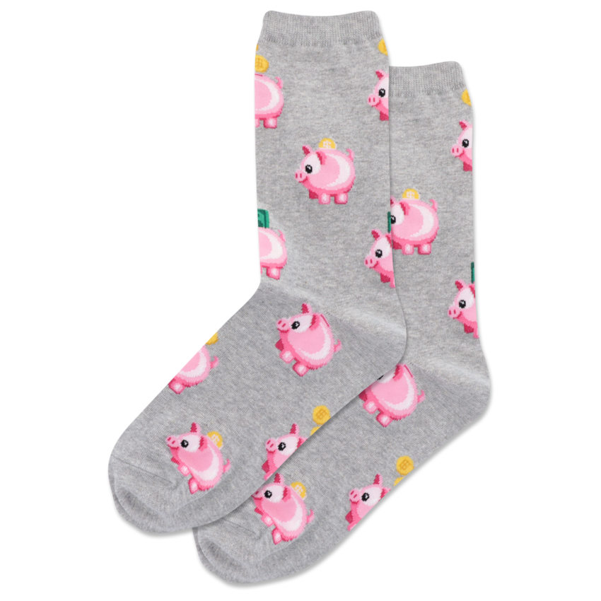 Hot Sox - Women's Socks - Piggy Bank