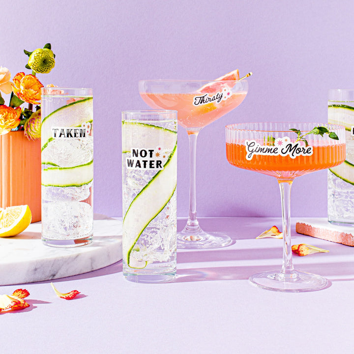 GlassTats - Drink Marker Stickers - Happy Hour
