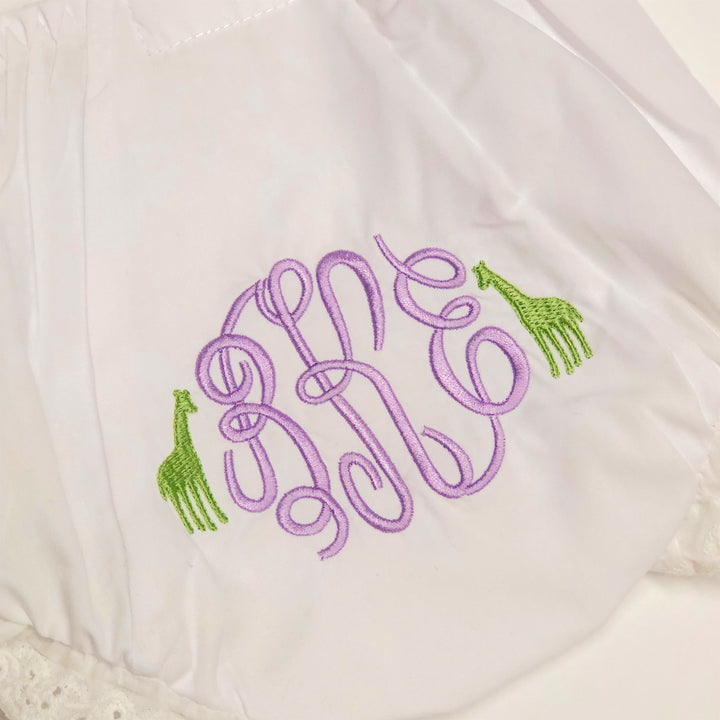 Baby Bloomers with Eyelet Ruffle