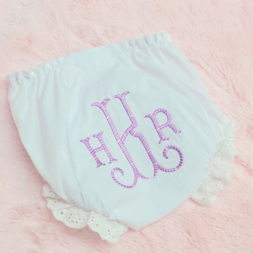 Baby Bloomers with Eyelet Ruffle
