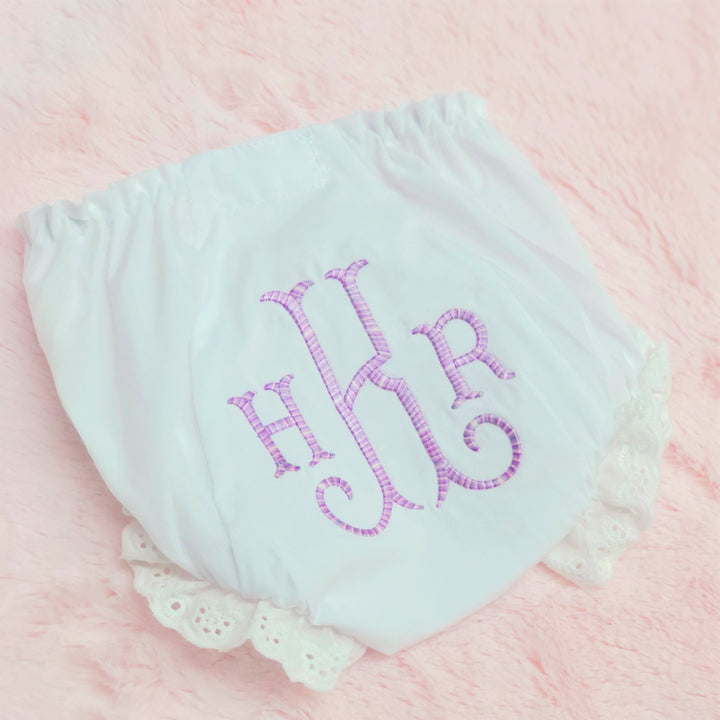 Baby Bloomers with Eyelet Ruffle