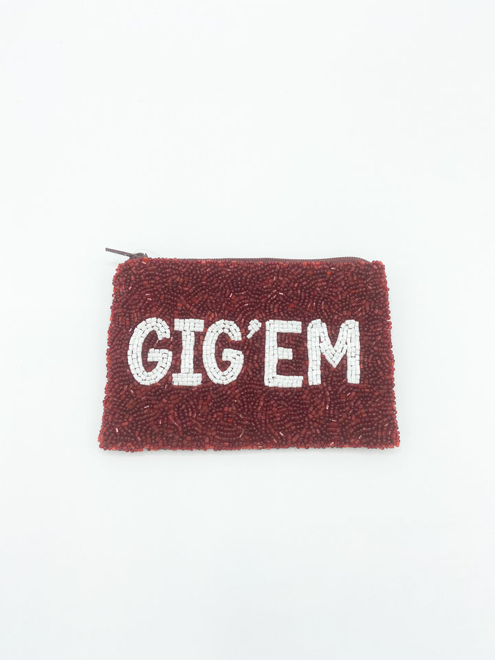 Collegiate Beaded Coin Purse