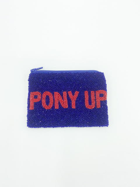 Pony Up Beaded Coin Purse