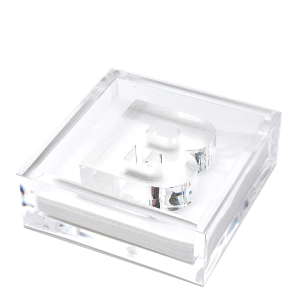 Tara Wilson Acrylic Monogram Cocktail Napkin Holder