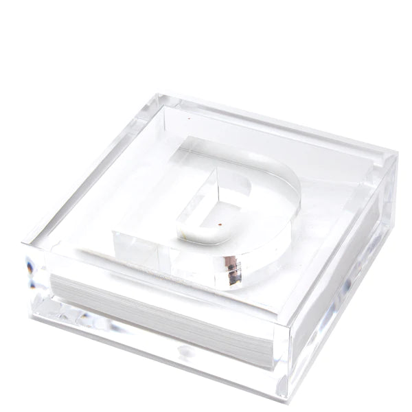 Tara Wilson Acrylic Monogram Cocktail Napkin Holder