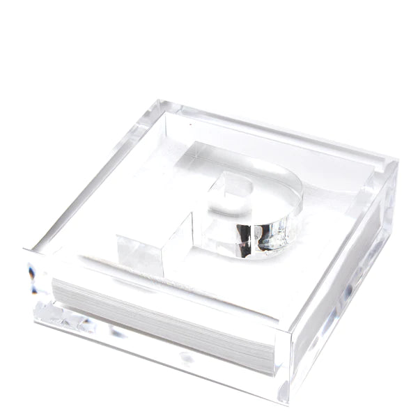Tara Wilson Acrylic Monogram Cocktail Napkin Holder