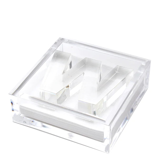 Tara Wilson Acrylic Monogram Cocktail Napkin Holder
