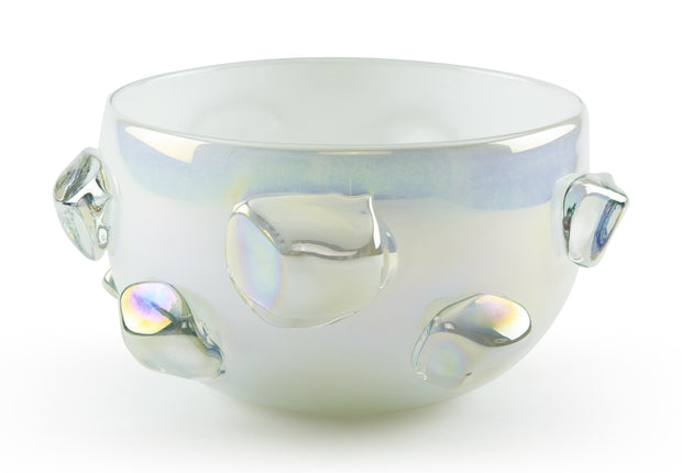 White Ice Glass Bowl