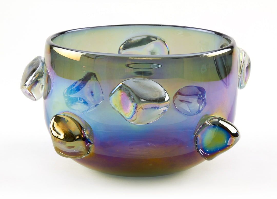Ice Design Glass Bowl - Gray
