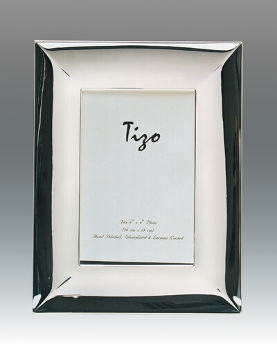Wide Dimensional Silverplate Picture Frame