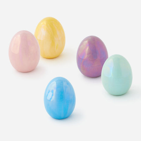 Iridescent Pastel Ceramic Egg - Large