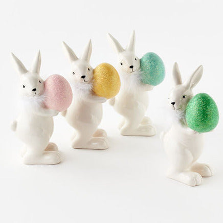 White Bunny with Colorful Egg - Large