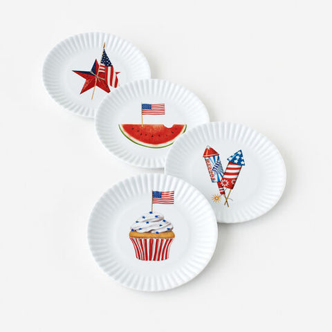 American Icons Melamine Dessert Plate