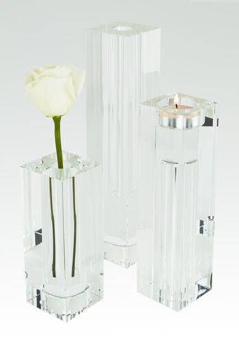 Crystal Glass Bud Vase/Candleholder