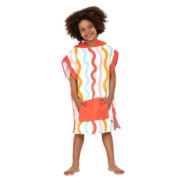 Dock & Bay - Kid's Poncho - Squiggle Face – Sunset & Co.