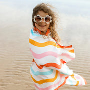 Dock & Bay - Kid's Medium Beach Towel - Squiggle Face