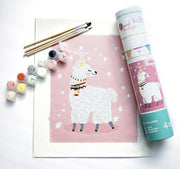 Paint by Numbers Canvas Kit for Kids - Lily Llamacorn