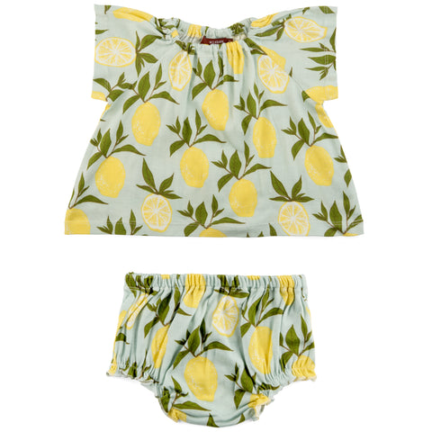Lemon Dress & Bloomer Set