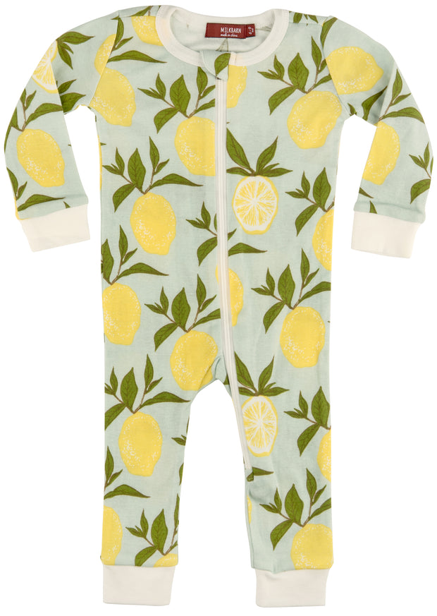 Milkbarn - Zipper Pajama - Lemon