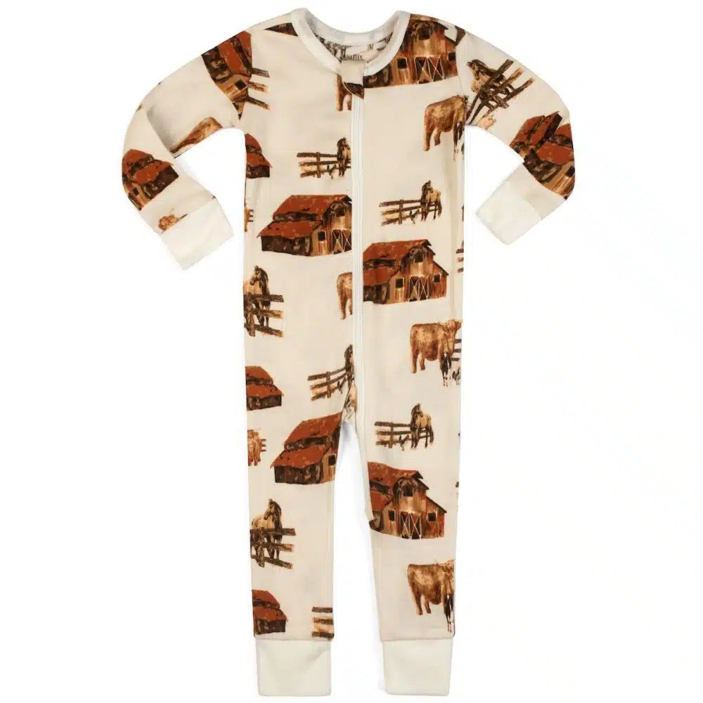 Milkbarn - Homestead Organic Cotton Zipper Pajama