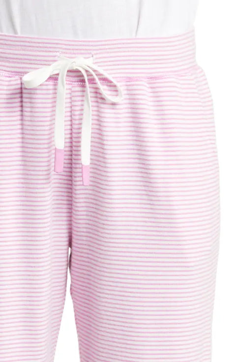 P.J. Salvage - Mini Stripe Banded Pant - Rose Pink