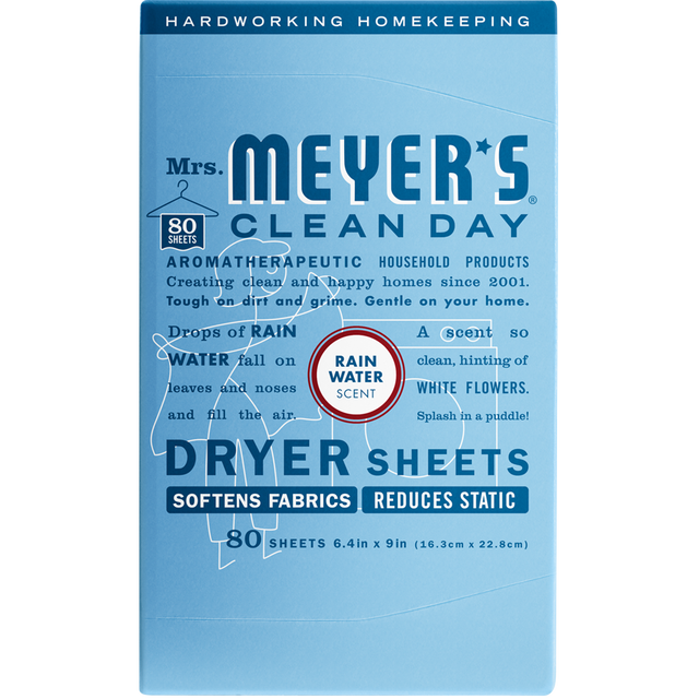 Mrs. Meyer's Clean Day - Dryer Sheets - Rain Water