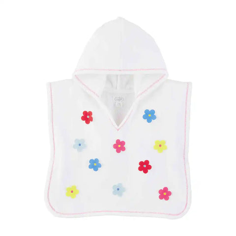 Girls' Flower Poncho Cover Up