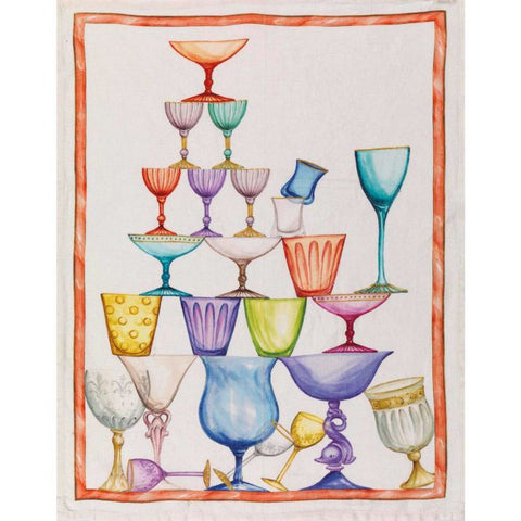 Tessitura Toscana Telerie - Rosso Red Crystal Kitchen Towel