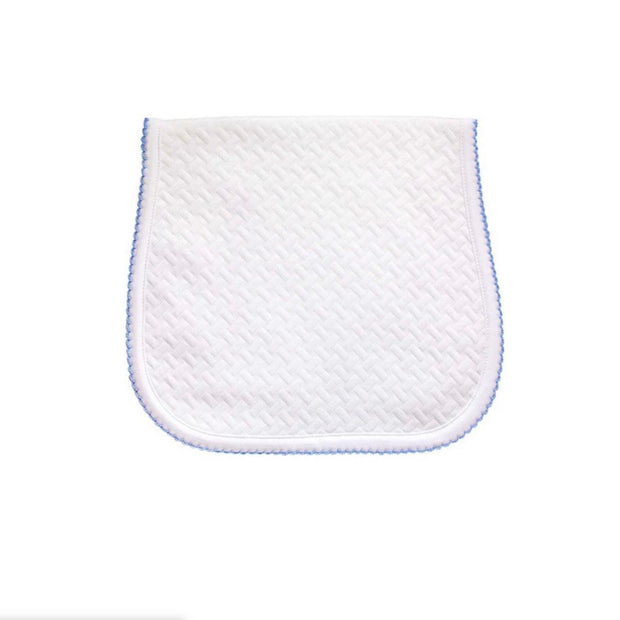Blue Basket Weave Baby Burp Cloth