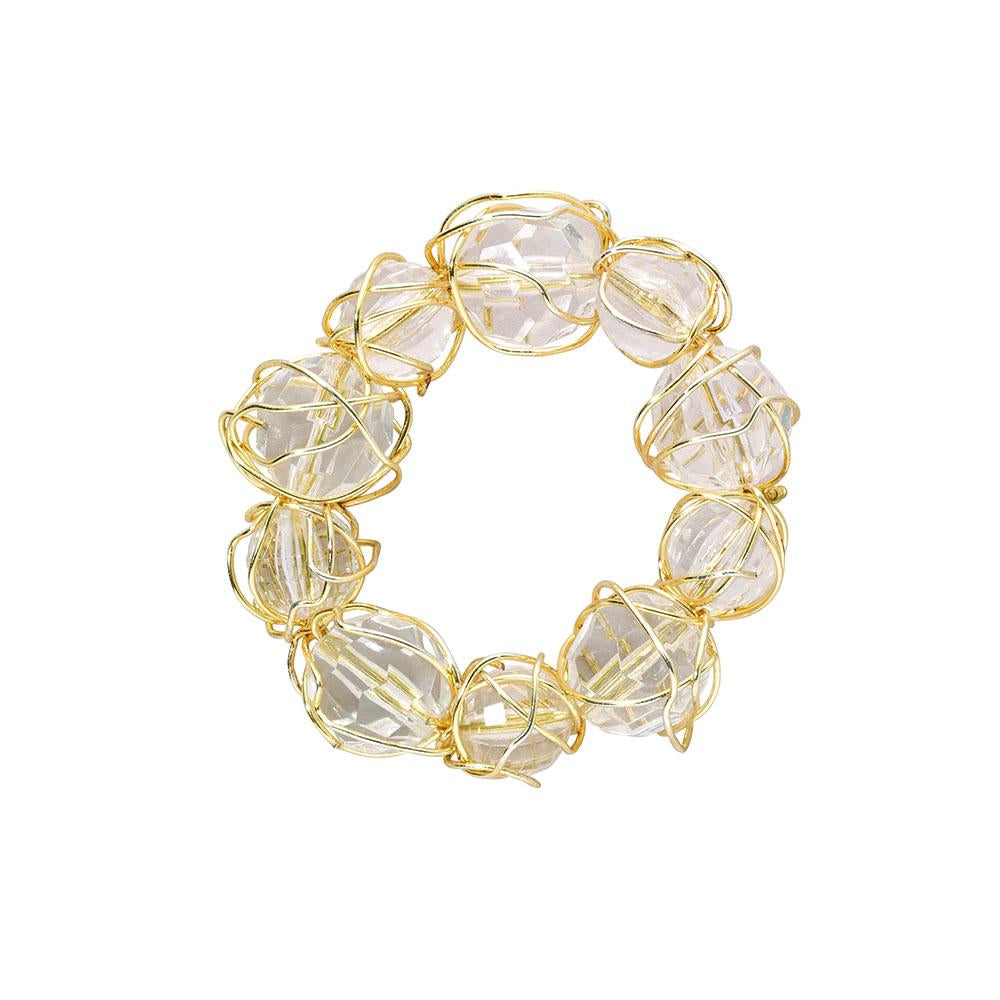 Bodrum - Crystal Bauble Napkin Ring - Gold