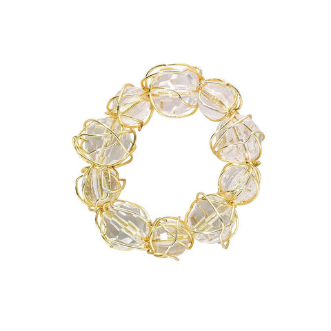Crystal Bauble Napkin Ring - Gold