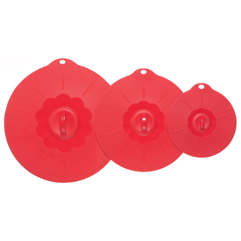 Red Silicone Lid Set