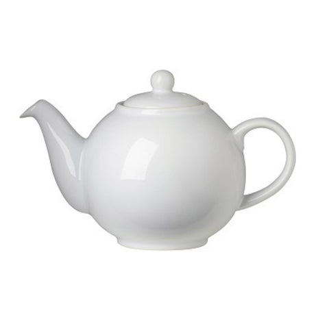 White Globe Teapot