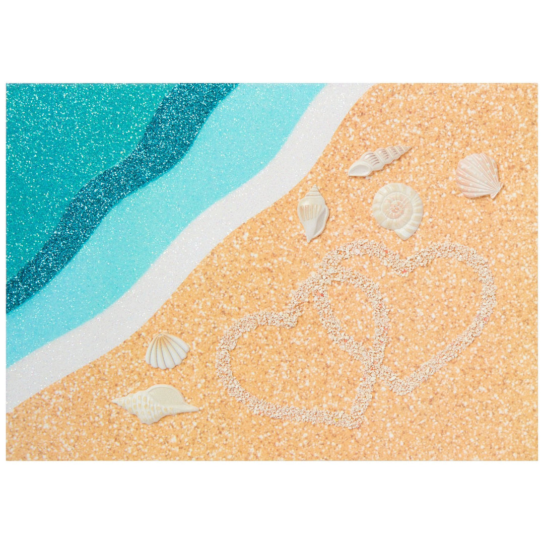 Niquea. D Wedding Card Two Hearts Dawn in Sand