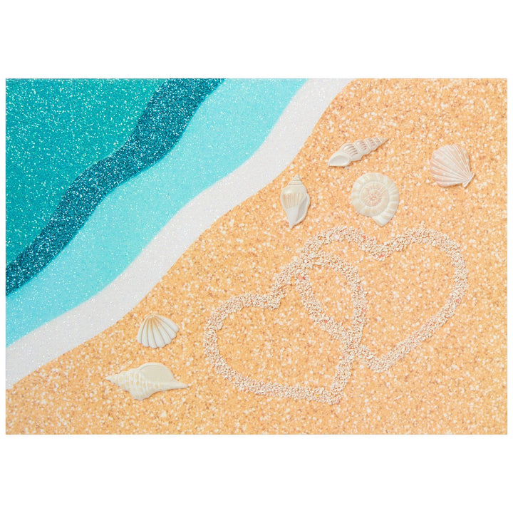 Niquea. D Wedding Card Two Hearts Dawn in Sand