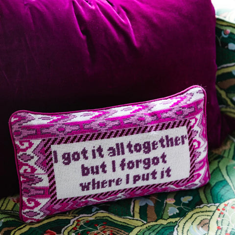 Furbish Studio - Needlepoint Pillow - "Got It All Together..."